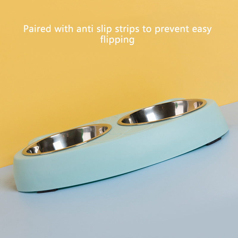 Stainless Steel Bowls With Non-Slip Resin Station