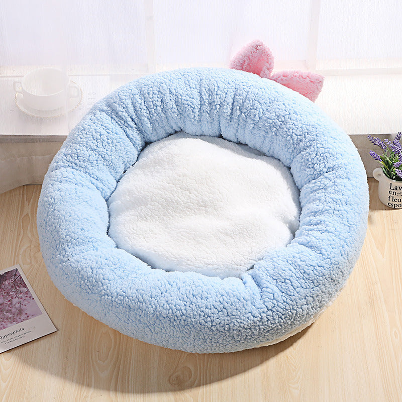 Round bow detachable and washable pet kennel